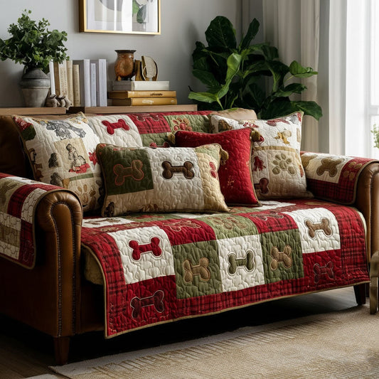 Lovely Paws Quilted Sofa Cover GFTOTL5301