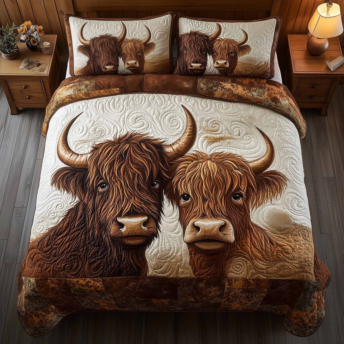Highland Hearts 3-Piece Quilted Bedding Set GFTOTL5303