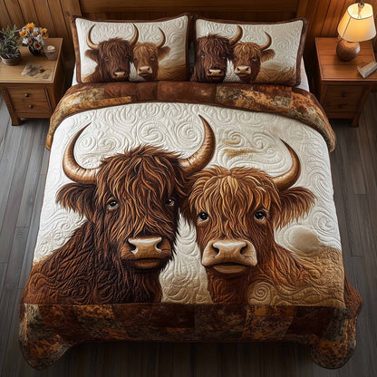 Highland Hearts 3-Piece Quilted Bedding Set GFTOTL5303