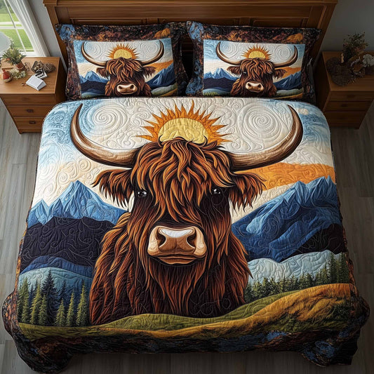 Highland Hearts 3-Piece Quilted Bedding Set GFTOTL5308