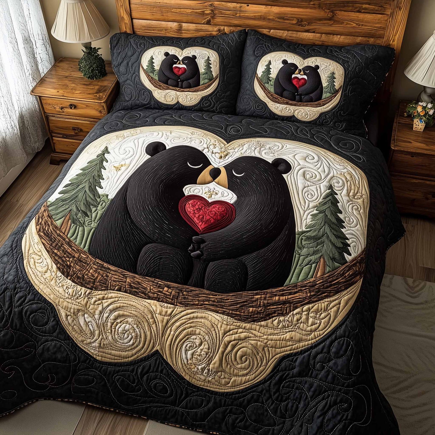 Mountain Love 3-Piece Quilted Bedding Set GFTOTL5311
