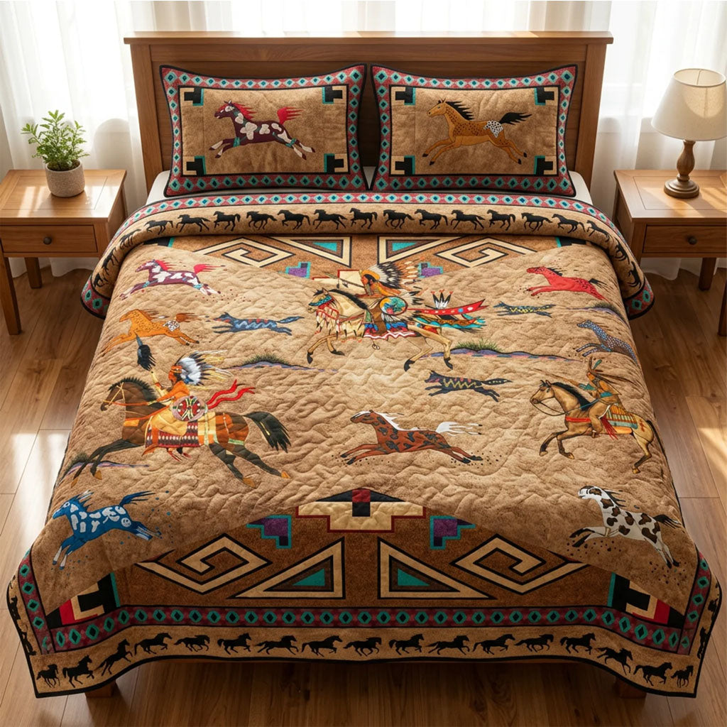 Prairie Soul Runner 3-Piece Quilted Bedding Set GFTOTL5346