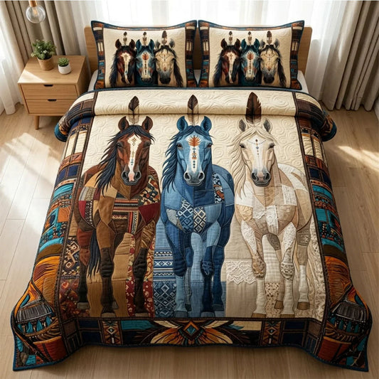 Prairie Soul Runner 3-Piece Quilted Bedding Set GFTOTL5348