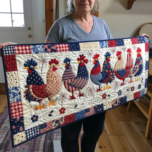 Liberty Chickens Quilted Table Runner GFTOTL5368
