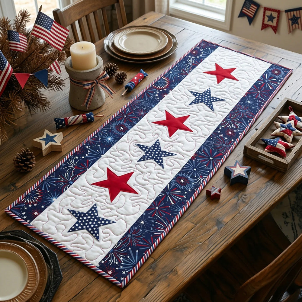 Freedom Stars Quilted Table Runner GFTOTL5369