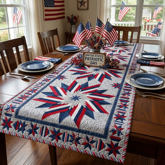 Freedom Stars Quilted Table Runner GFTOTL5370