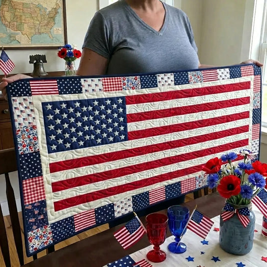 Freedom Stars Quilted Table Runner GFTOTL5373