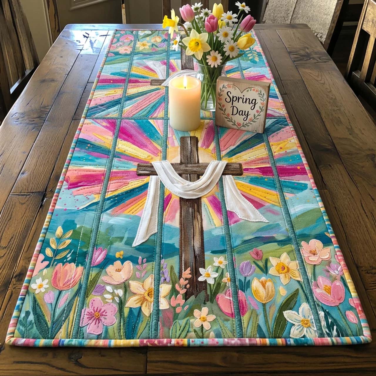 He Is Risen Quilted Table Runner GFTOTL5399