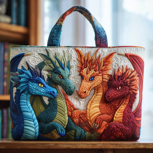 Majestic Dragon Quilted Tote Bag GFTOTP10023