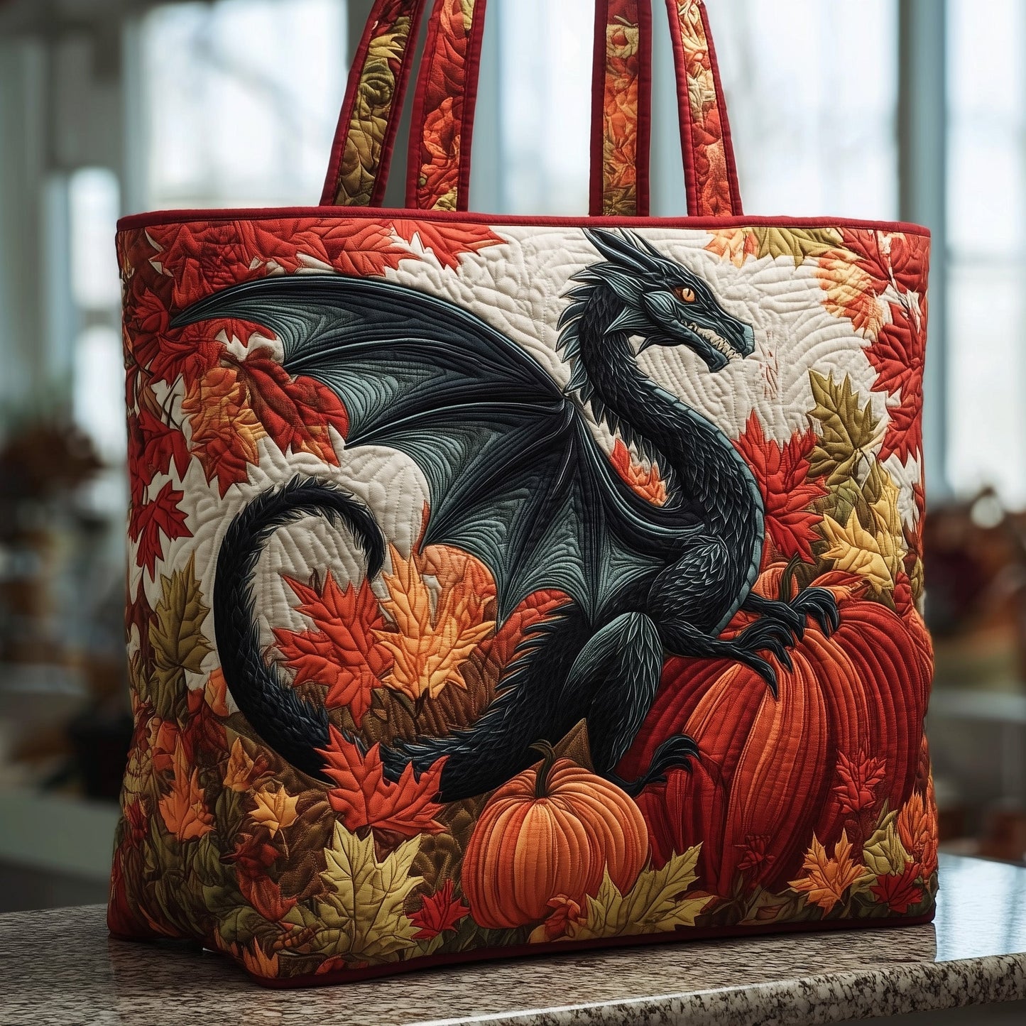 Autumn Dragon Quilted Tote Bag GFTOTP10033