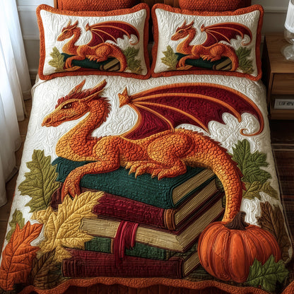 Autumn Library 3-Piece Quilted Bedding Set GFTOTP10123