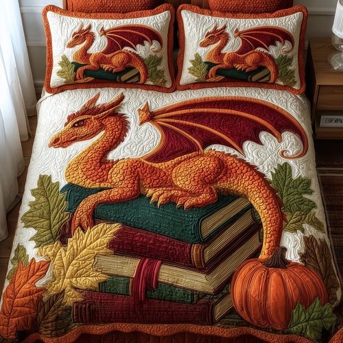 Autumn Library 3-Piece Quilted Bedding Set GFTOTP10123