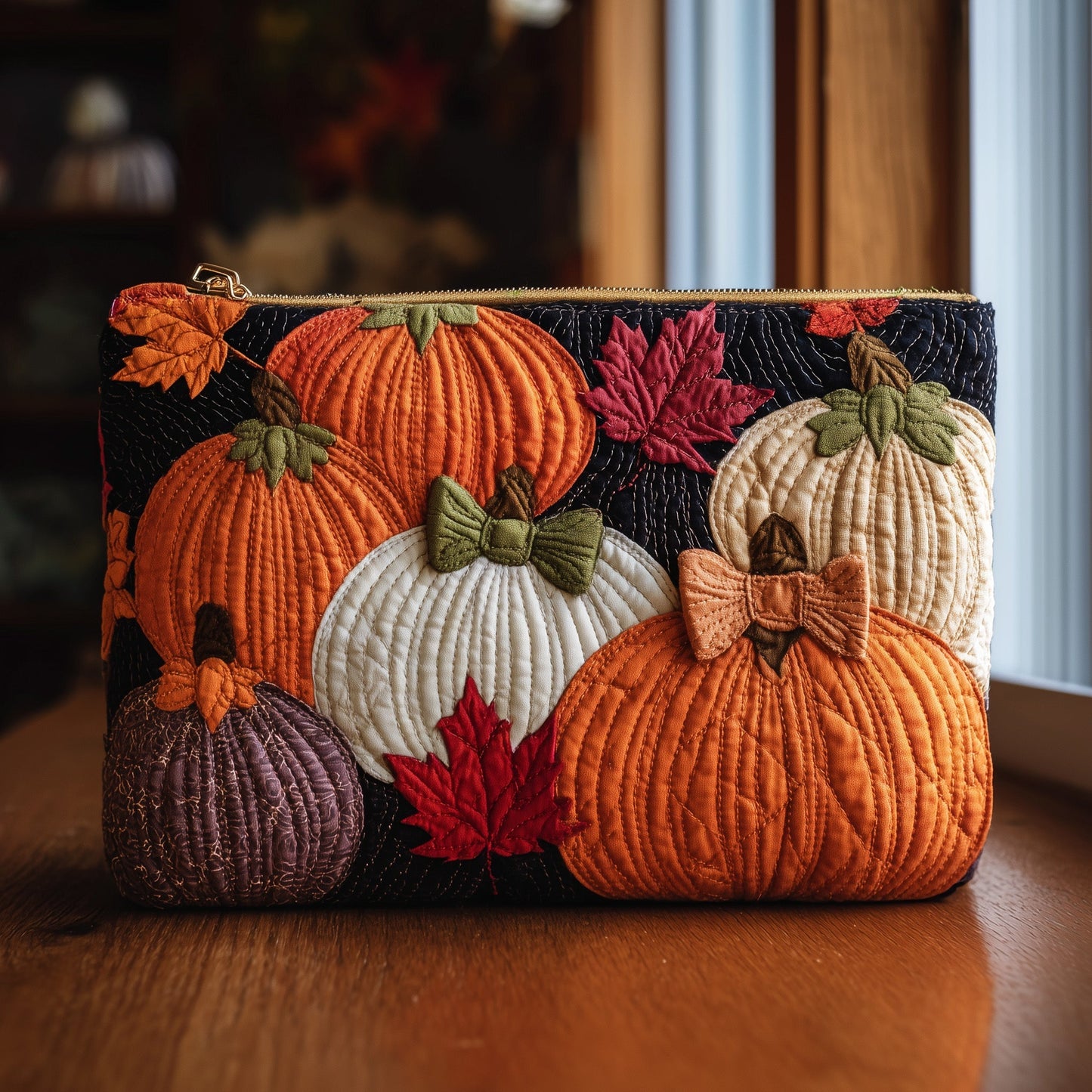 Rustic Pumpkin Charm Quilted Purse GFTOTP10399