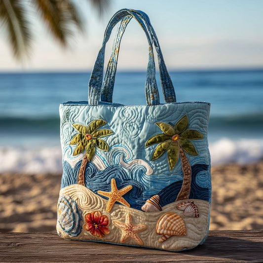 Tropical Beach Quilted Tote Bag GFTOTP10493