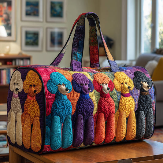 Whimsical Poodle Quilted Duffle Bag GFTOTP10549