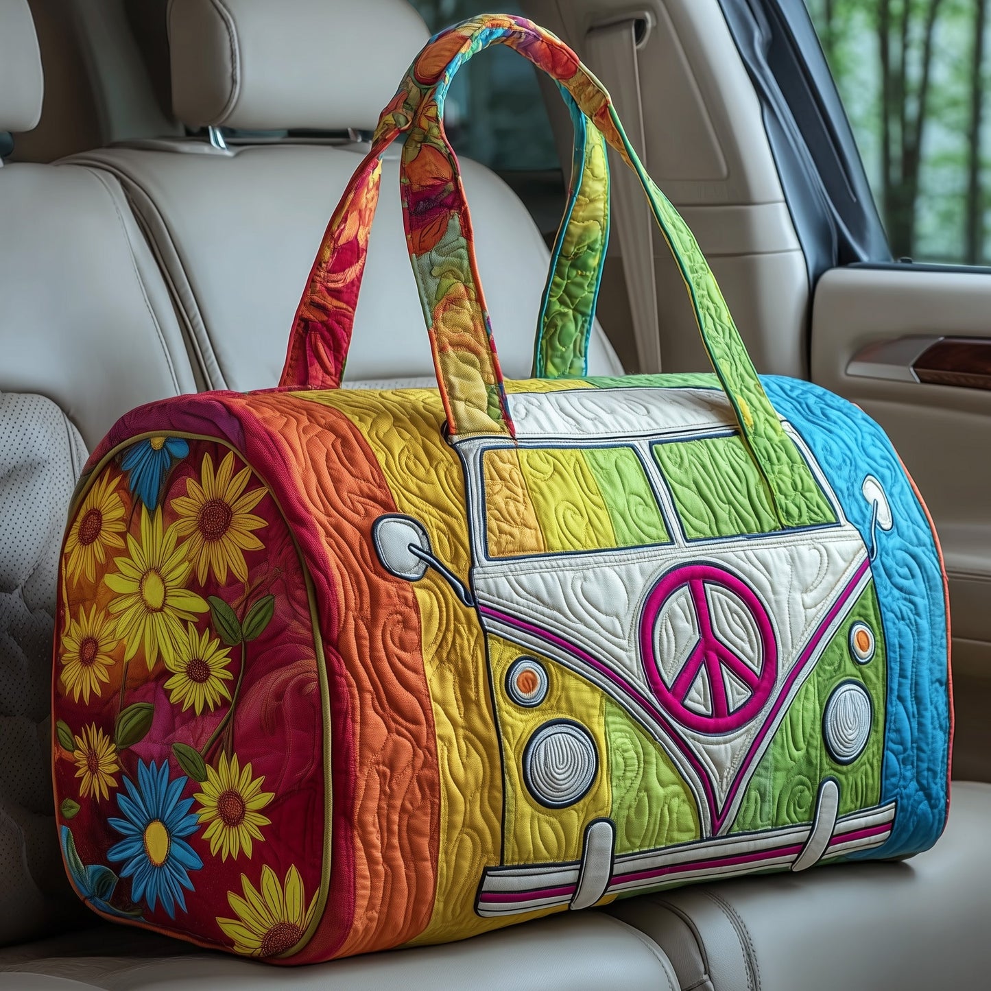 Hippie Van Quilted Duffle Bag GFTOTP10610