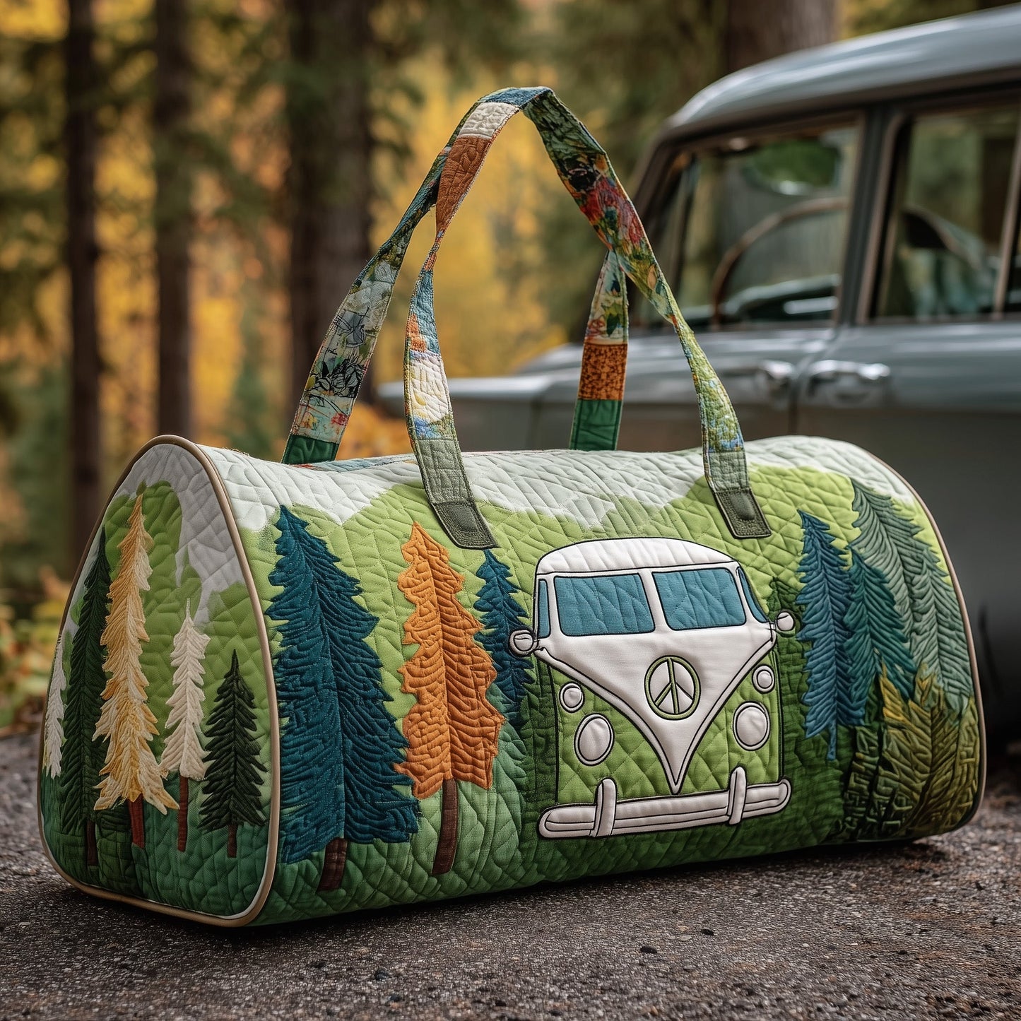 Hippie Van Quilted Duffle Bag GFTOTP10617