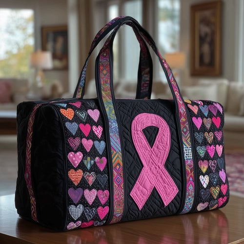 Brave Heart Ribbon Quilted Duffle Bag GFTOTP10736