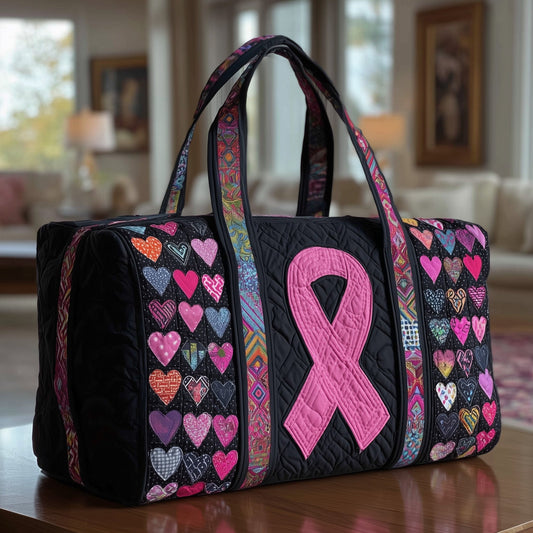Brave Heart Ribbon Quilted Duffle Bag GFTOTP10736
