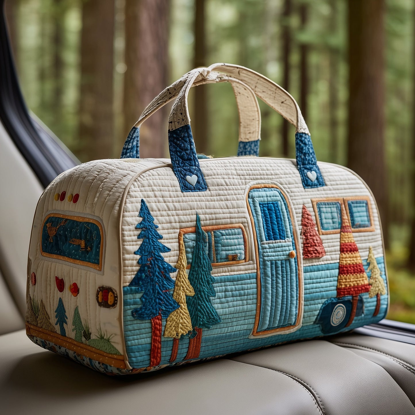 Vintage Camping Trailer Quilted Duffle Bag GFTOTP10768