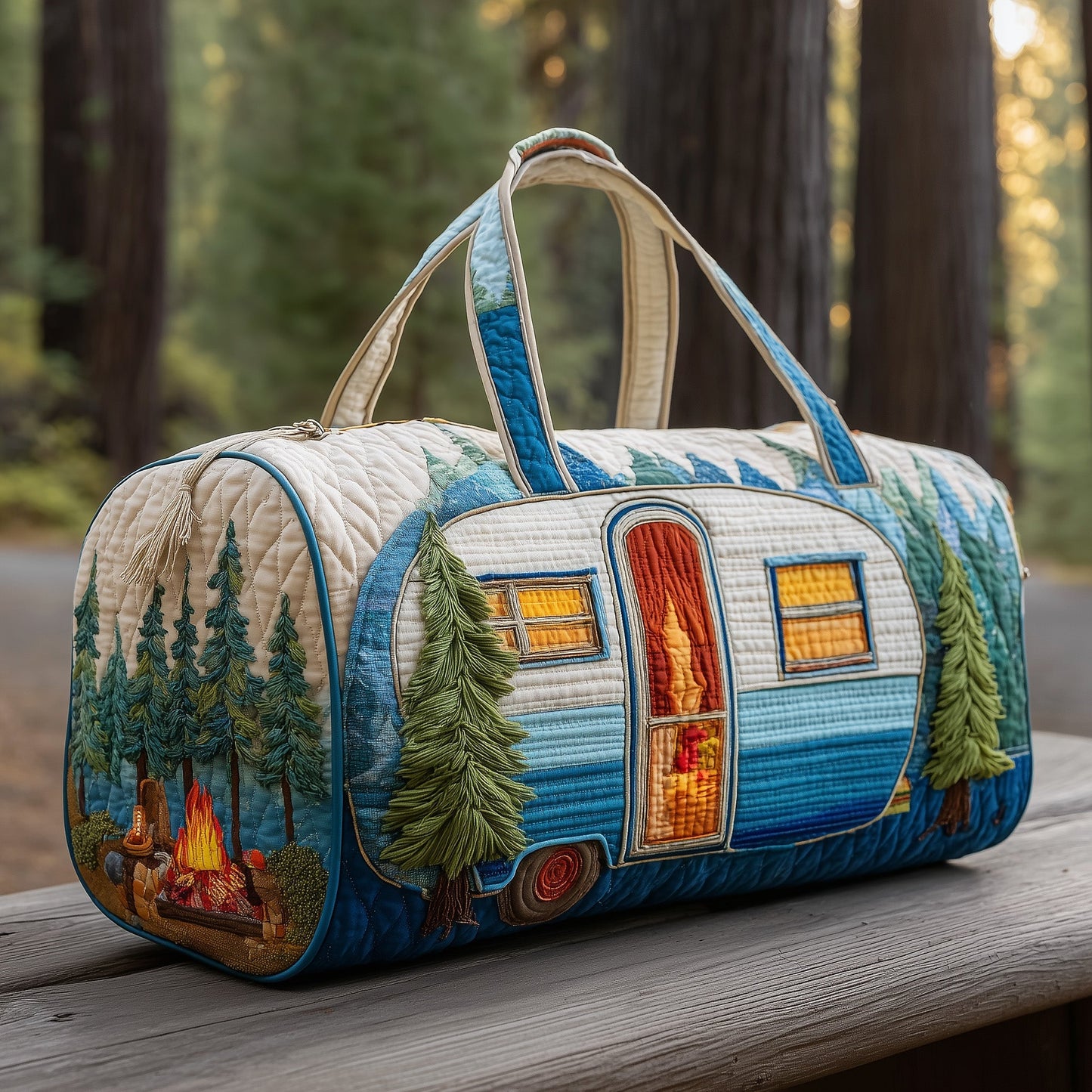 Camping Trailer Quilted Duffle Bag GFTOTP10807