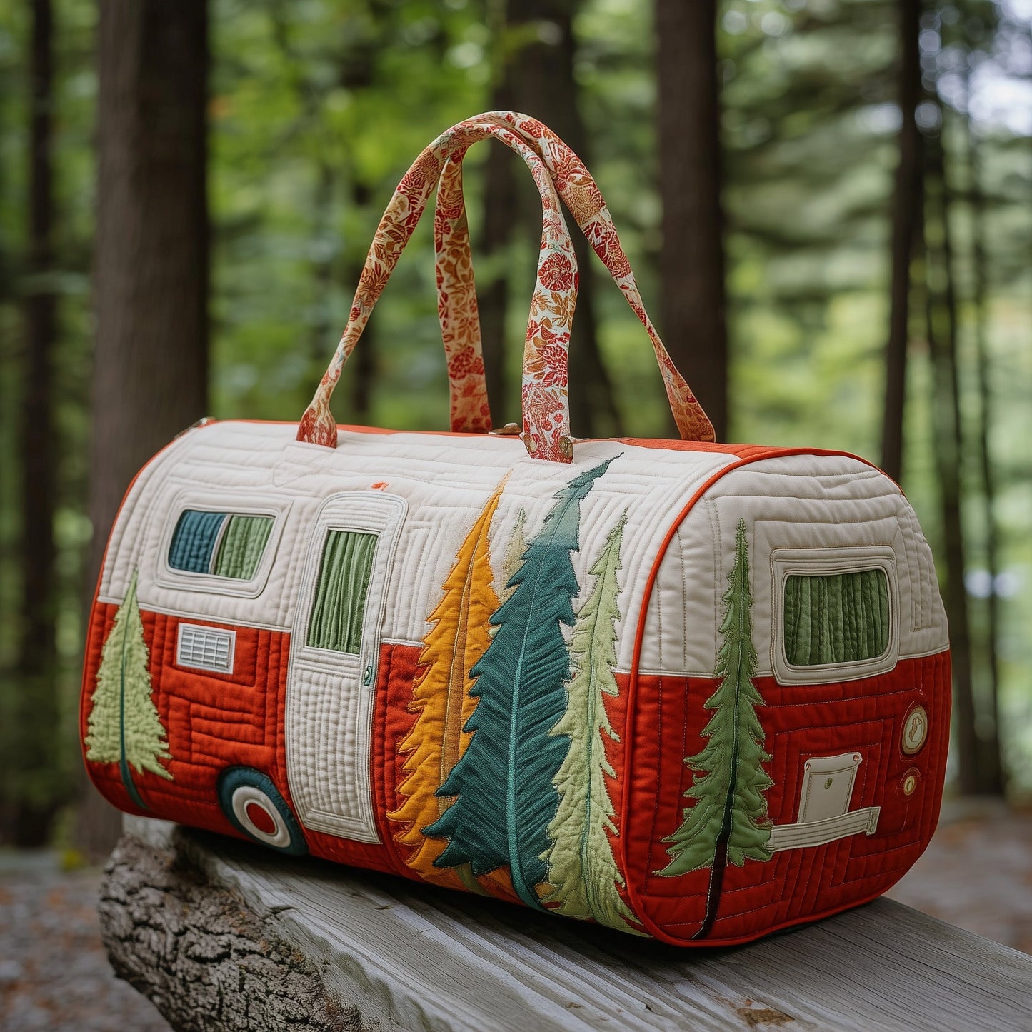 Camping Trailer Quilted Duffle Bag GFTOTP10809