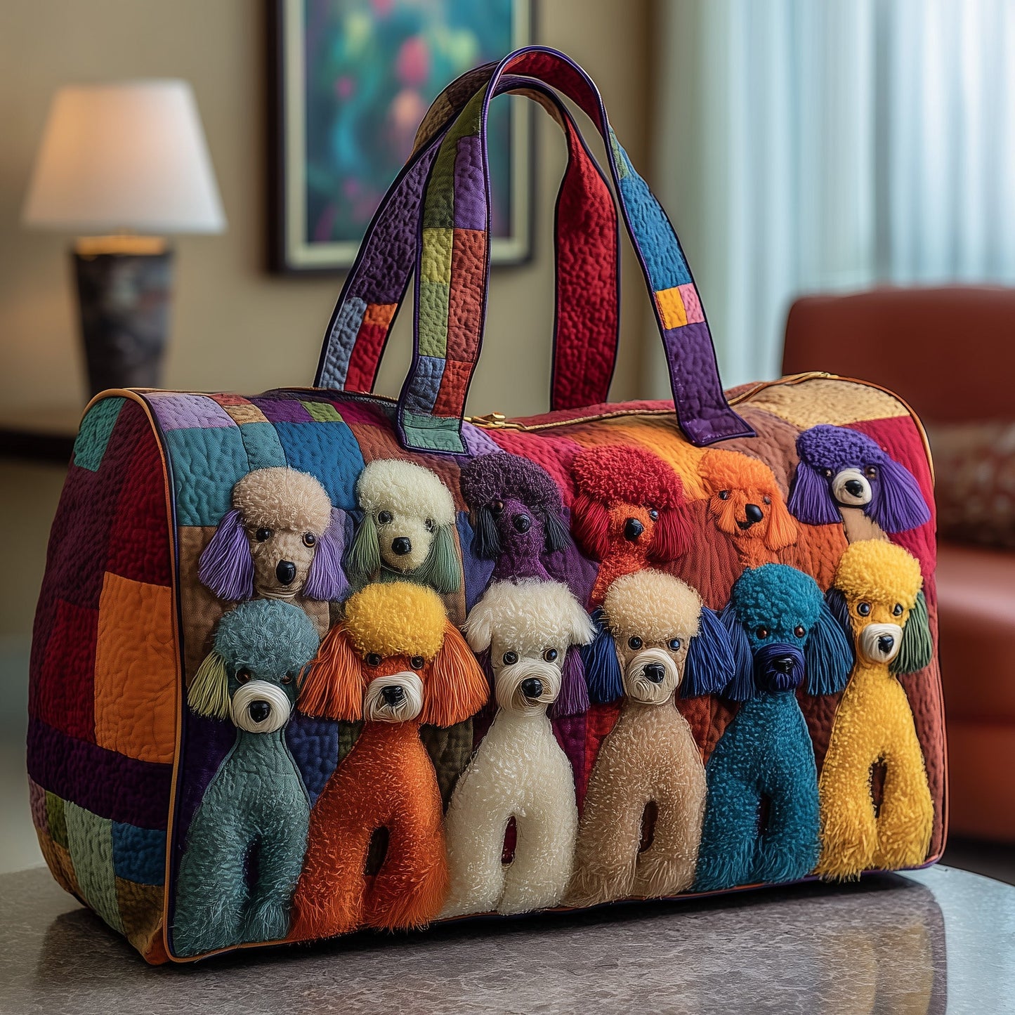 Poodle Quilted Duffle Bag GFTOTP10830