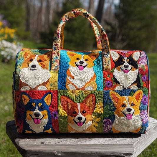 Adorable Corgi Quilted Duffle Bag GFTOTP10834