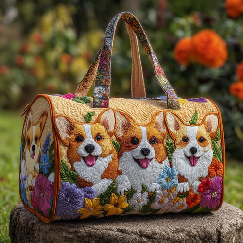 Adorable Corgi Quilted Duffle Bag GFTOTP10836
