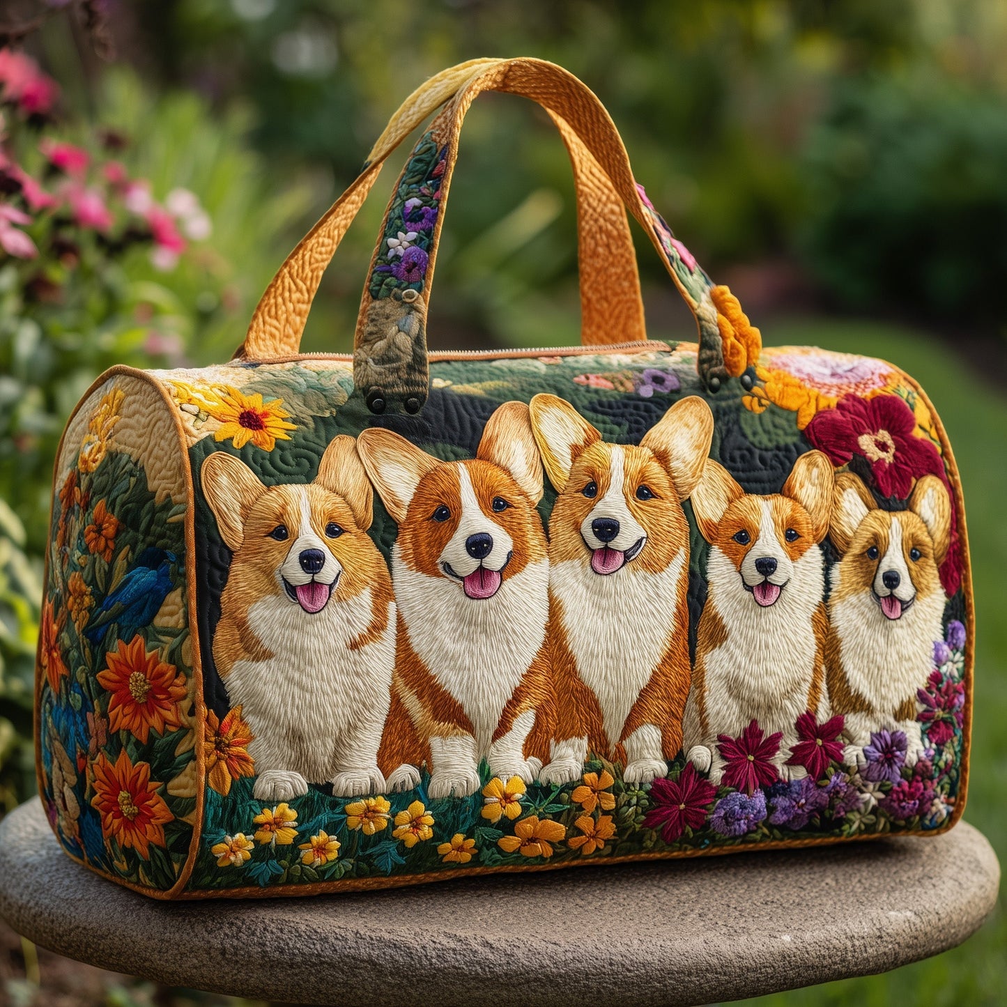 Adorable Corgi Quilted Duffle Bag GFTOTP10839