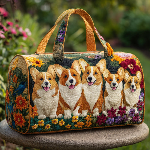 Adorable Corgi Quilted Duffle Bag GFTOTP10839