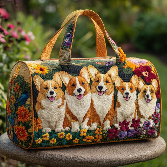 Adorable Corgi Quilted Duffle Bag GFTOTP10839