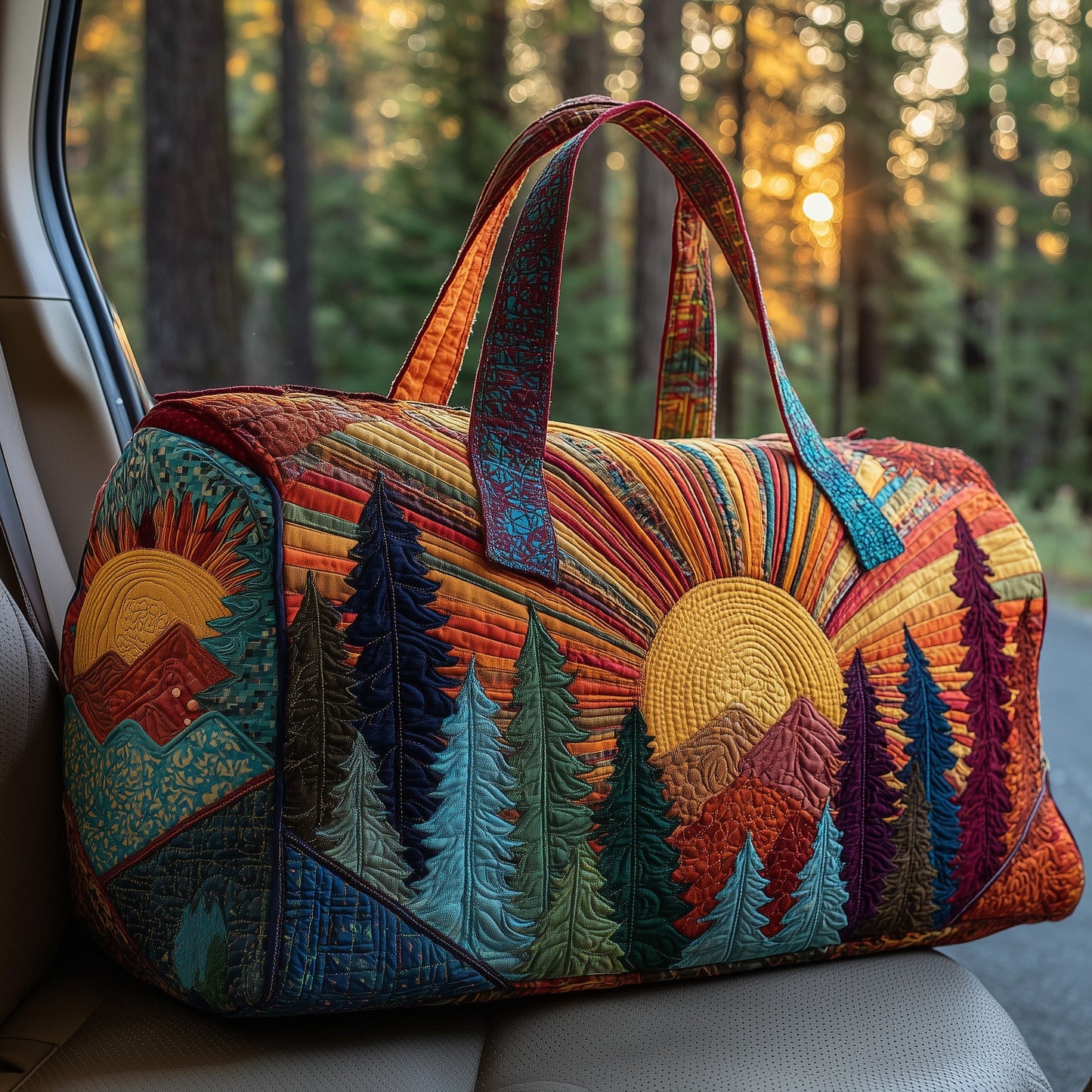 Hippie Sun Quilted Duffle Bag GFTOTP10866