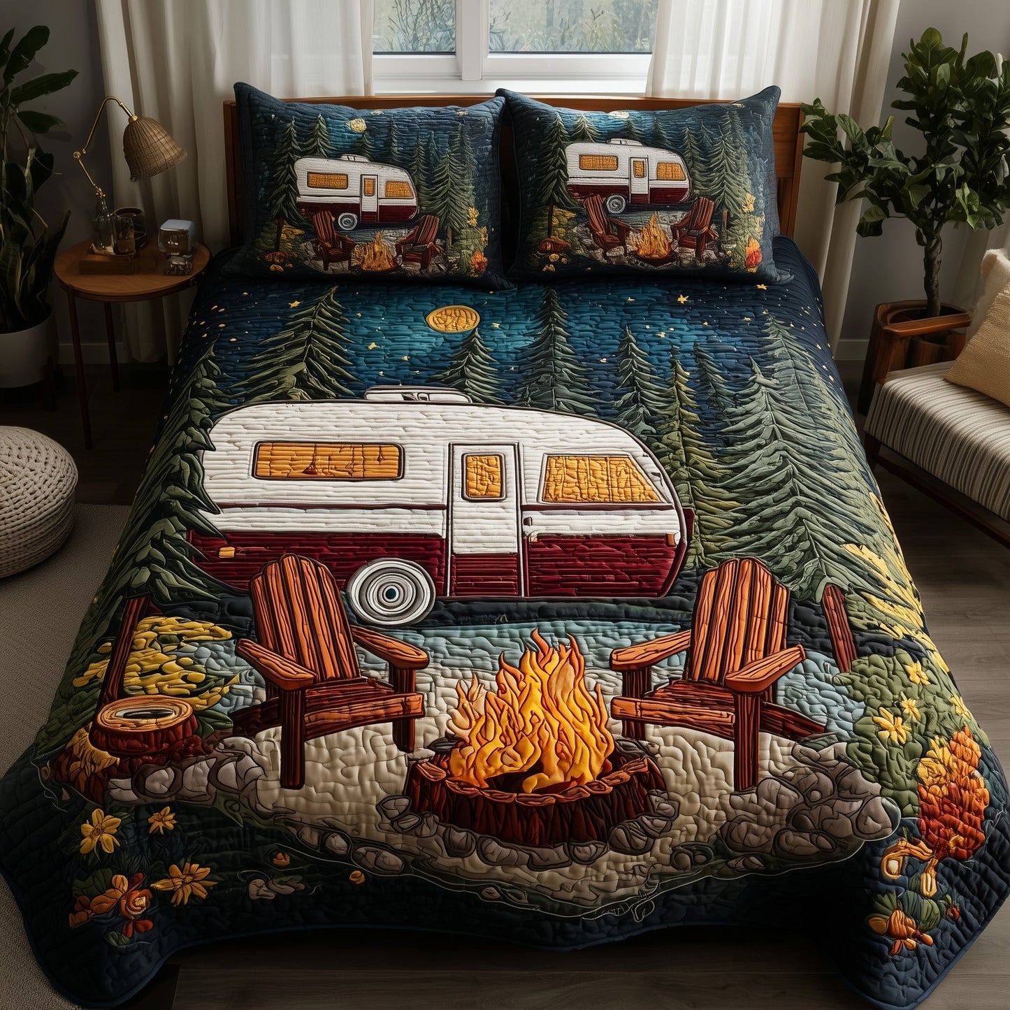 Campfire Dreams 3-Piece Quilted Bedding Set GFTOTP10938