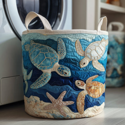 Turtle Drift Quilted Laundry Basket GFTOTP11046