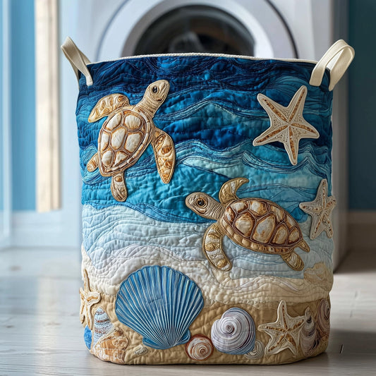 Turtle Drift Quilted Laundry Basket GFTOTP11048