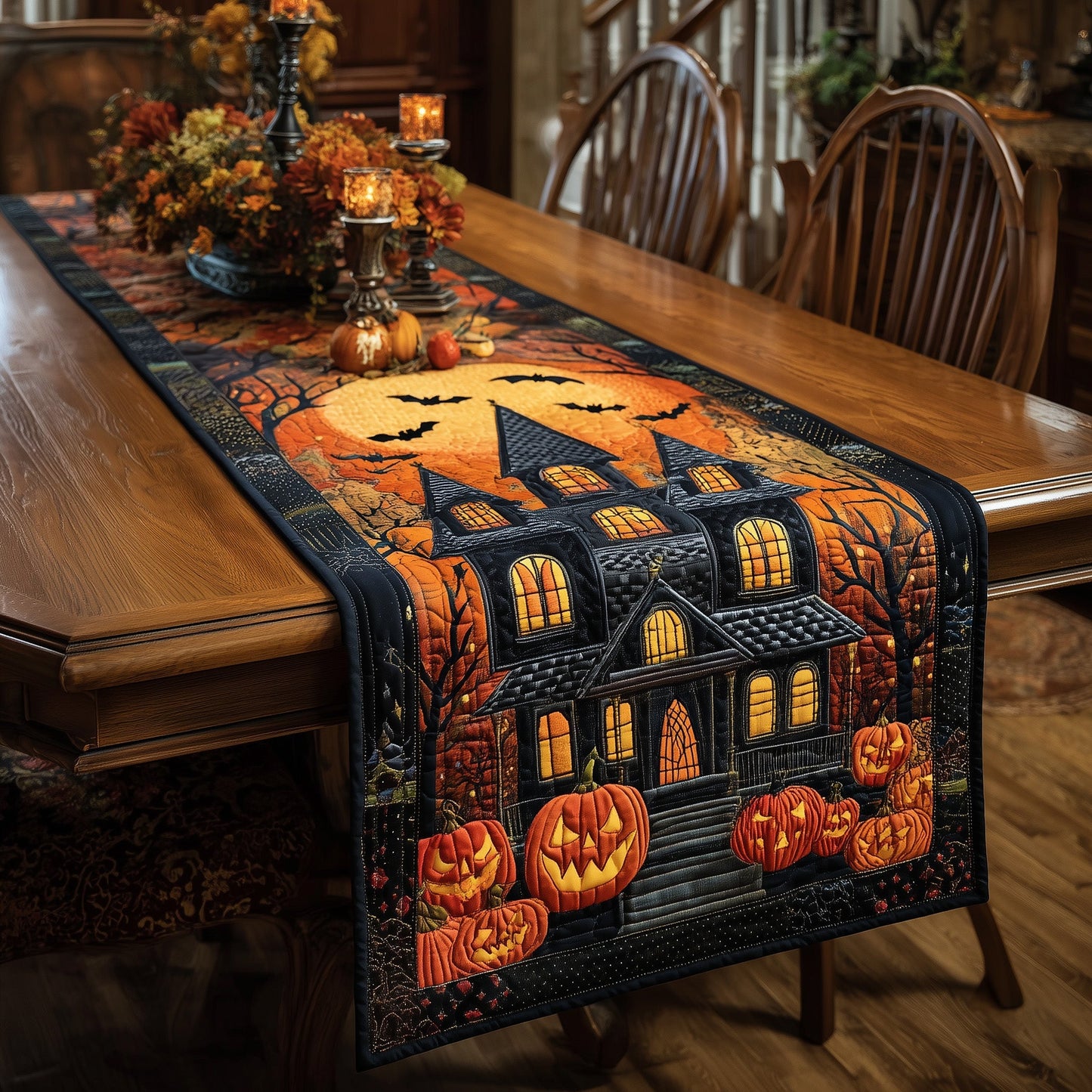Spooky Manor Quilted Table Runner GFTOTP11099