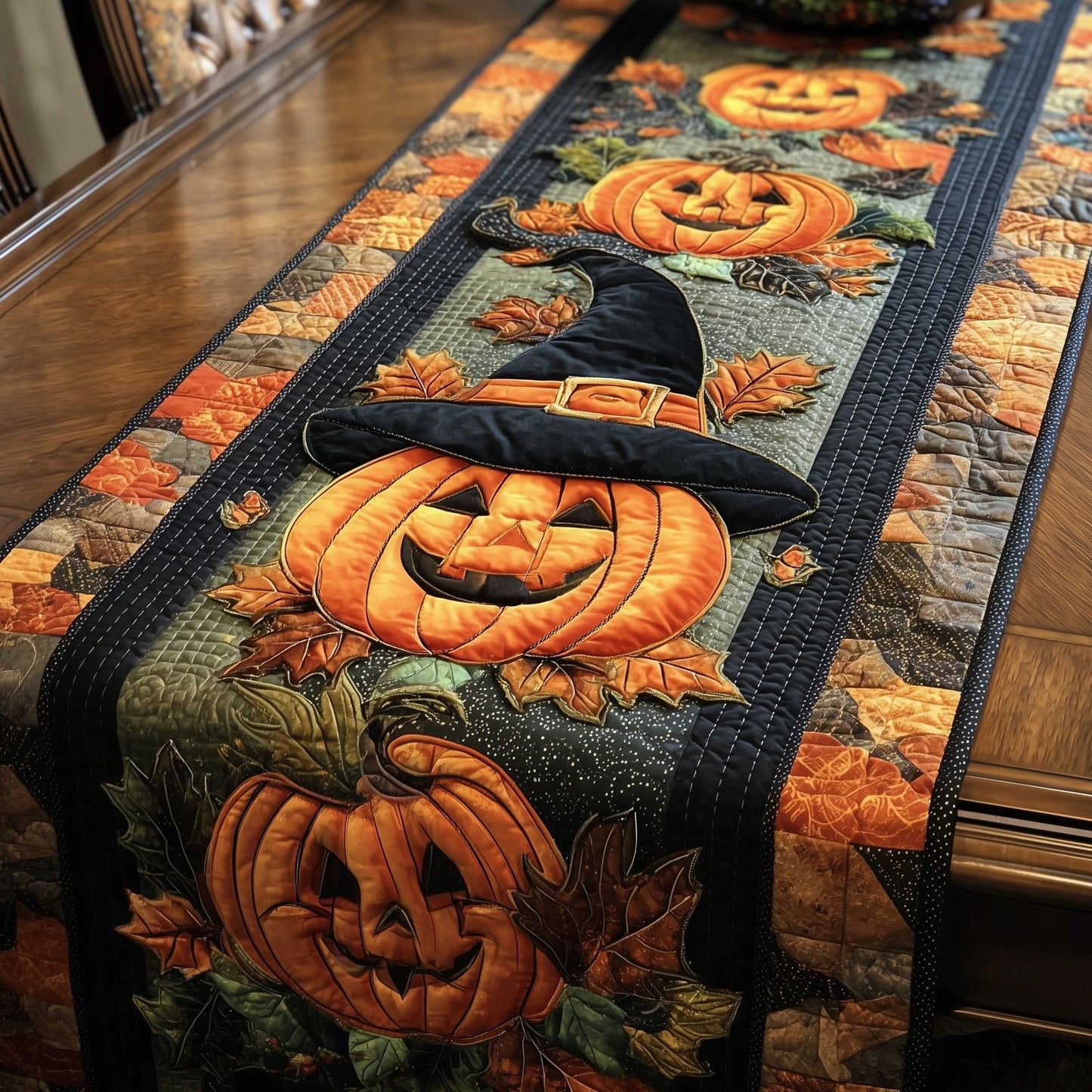 Pumpkin Nightfall Quilted Table Runner GFTOTP11106