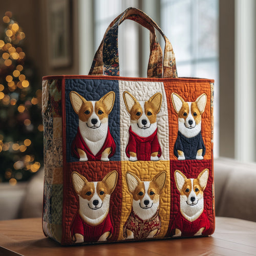 Corgi Charm Quilted Tote Bag GFTOTP11140