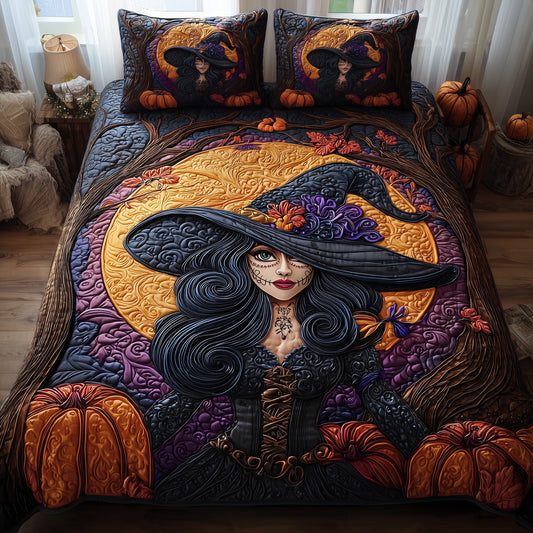 Mystic Muertos 3-Piece Quilted Bedding Set GFTOTP11286