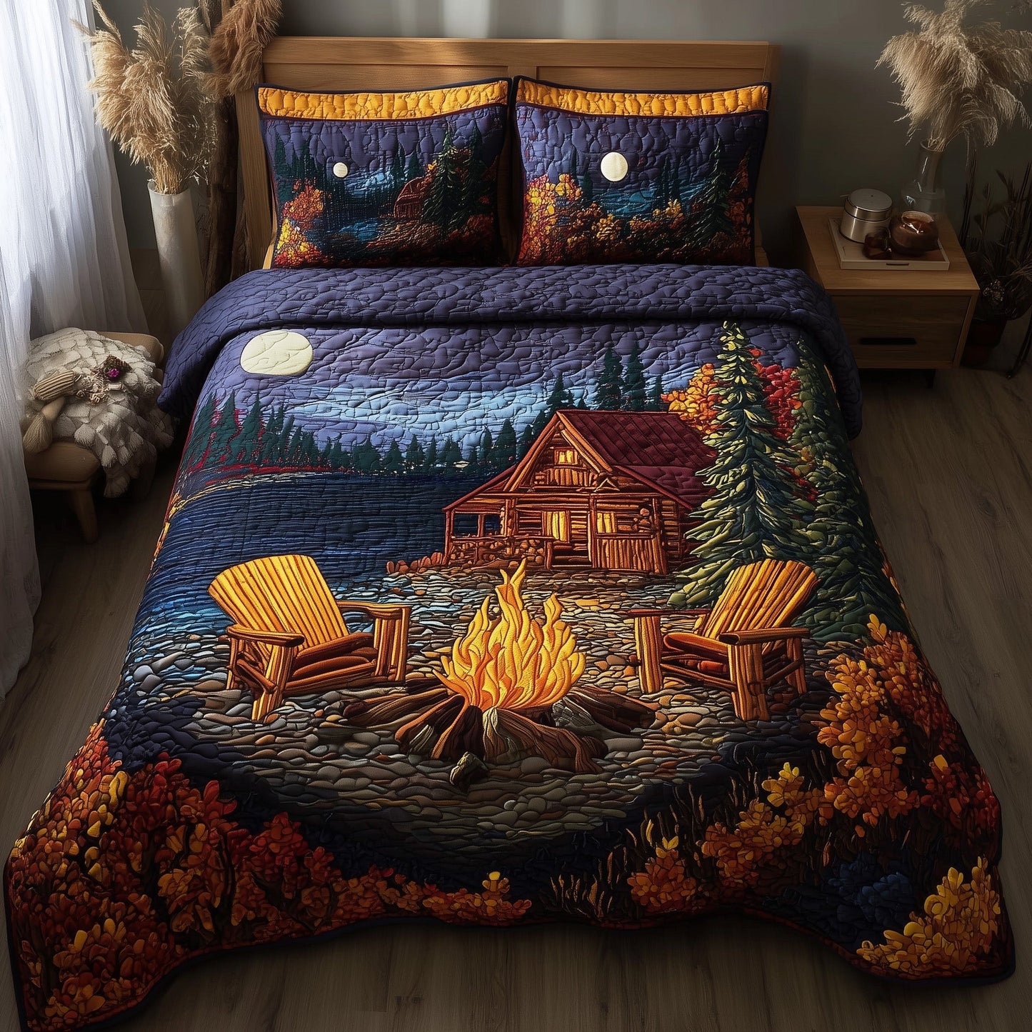 Autumn Harmony 3-Piece Quilted Bedding Set GFTOTP11395