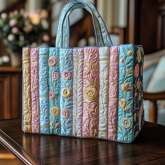 Bookish Quilted Tote Bag GFTOTP11899