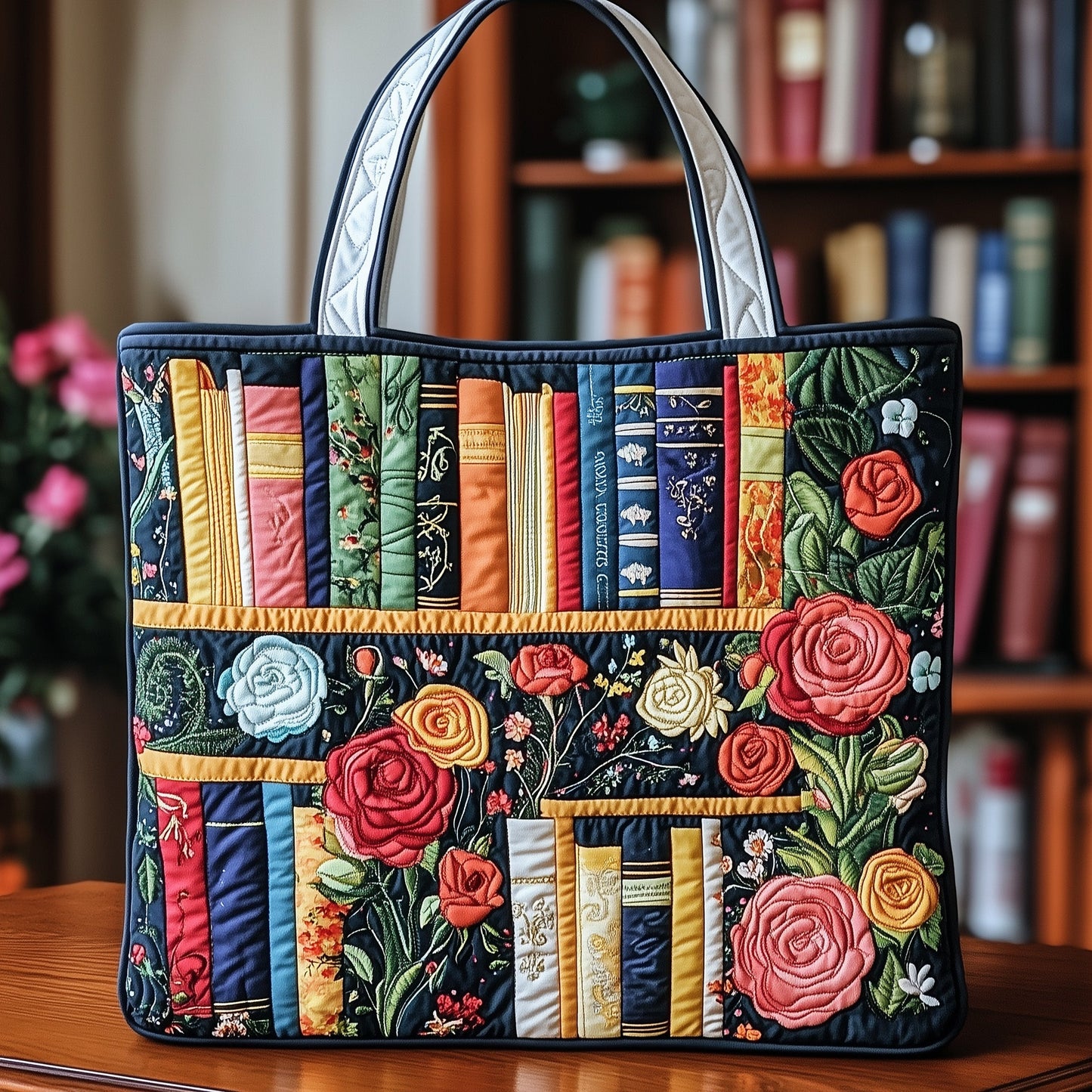 Bookish Quilted Tote Bag GFTOTP11902