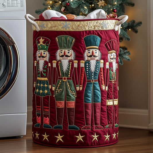 Festive Nutcracker Quilted Laundry Basket GFTOTP11984