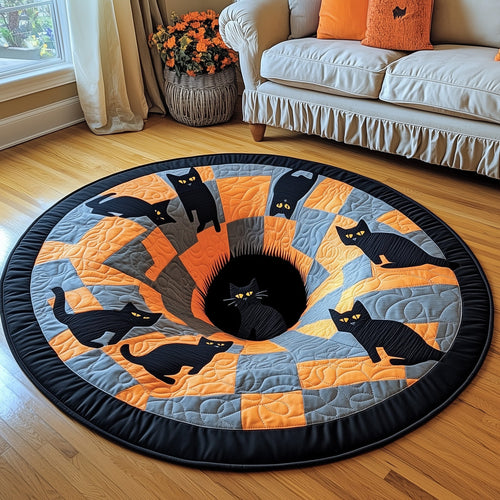 Trick or Treat Quilted Round Mat GFTOTP12090