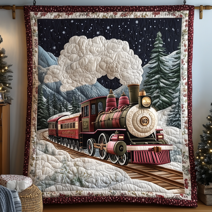 Christmas Train to Wonderland Quilted Blanket GFTOTP1223