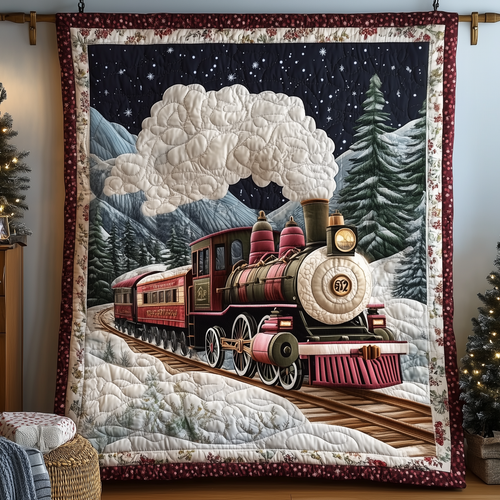 Christmas Train to Wonderland Quilted Blanket GFTOTP1223