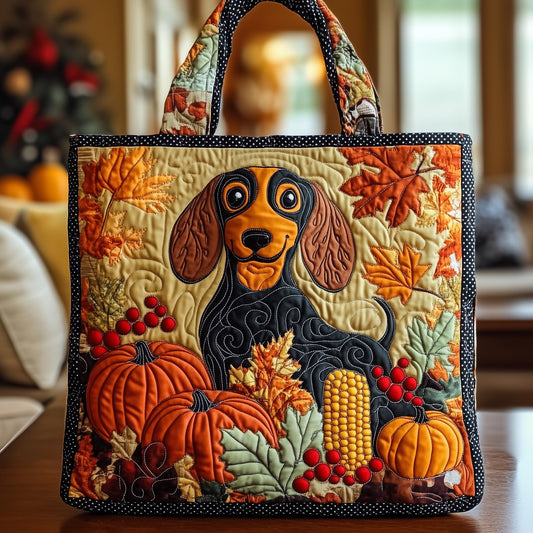 Dachshund Charm Quilted Tote Bag GFTOTP12409
