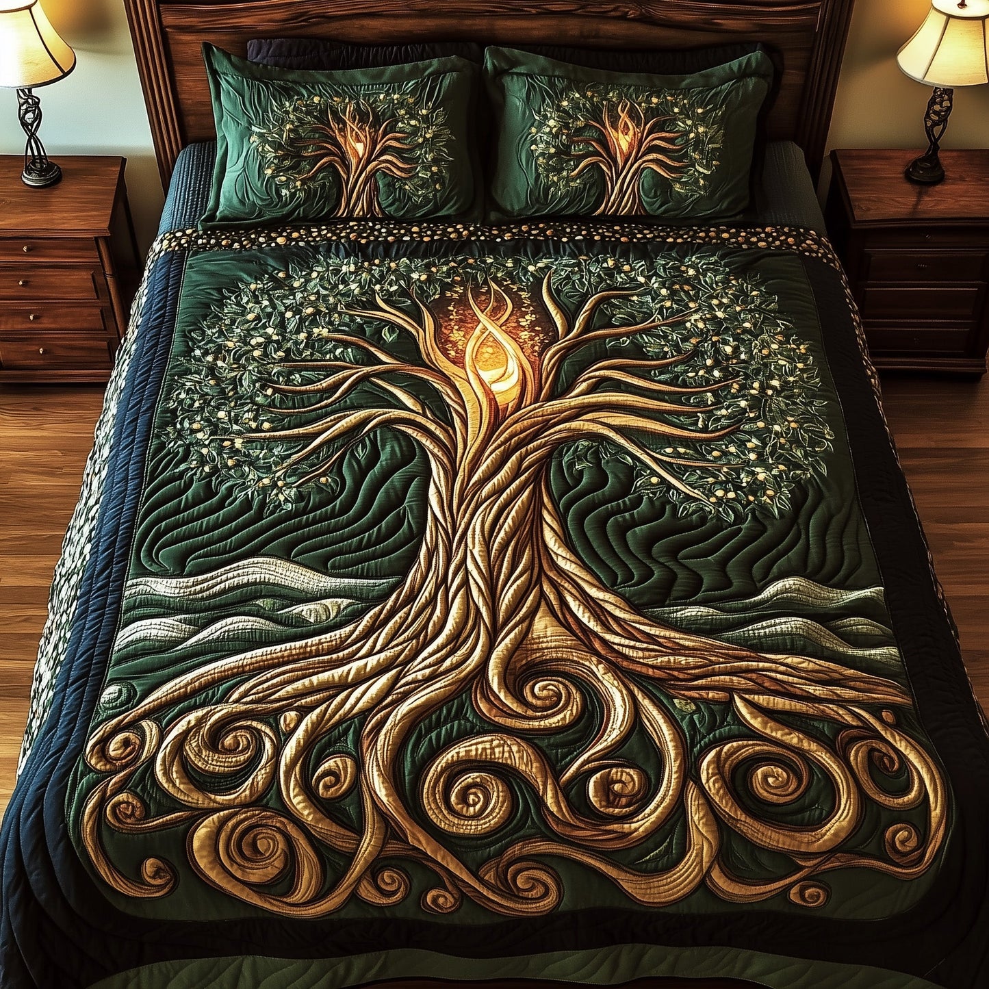 Nature Harmony 3-Piece Quilted Bedding Set GFTOTP12471