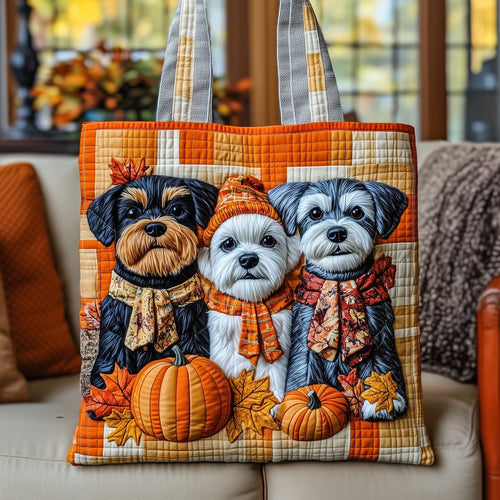 Furry Fall Friend Quilted Tote Bag GFTOTP12562